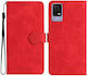 Flowers Wallet Κόκκινο (TCL 405)