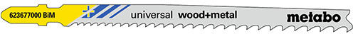 Metabo 623677000 Jig Saw Blade for Metal and Wood 132mm