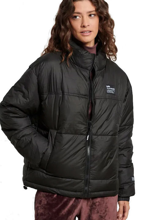 BodyTalk Women's Short Puffer Jacket for Winter Black