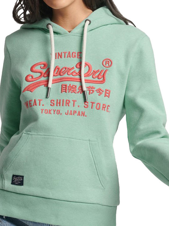 Superdry D1 Ovin Women's Hooded Sweatshirt Green