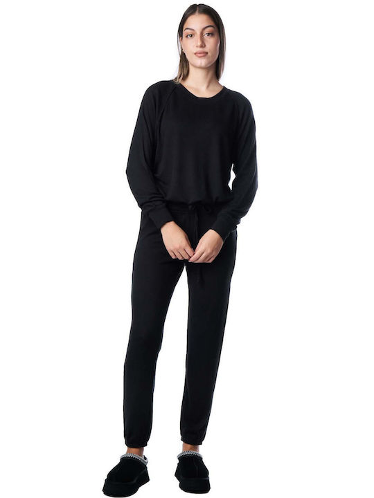 Ugg Australia Winter Damen Pyjama-Set Schwarz