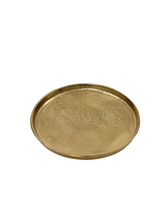 Kaemingk Christmas Plate Metallic Gold L43xW43xD43cm.
