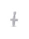 Women's White Gold Cross 18K