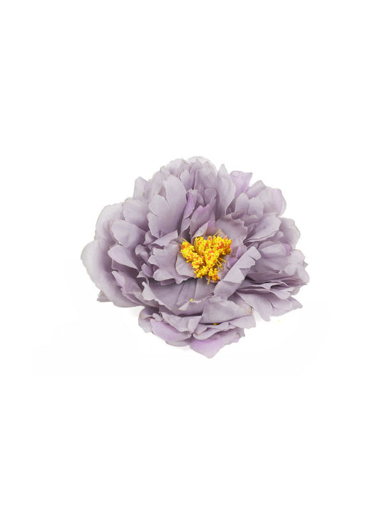 Peony head, artificial, purple, 16cm