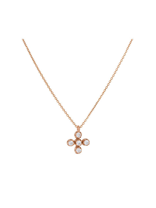 Katsigiannis Rose Gold Cross 14K with Chain