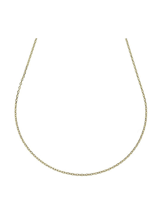 Korifidis Goldene Kette Nacken 14K mit einer Länge von 60cm