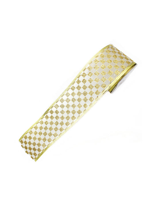 Christmas Ribbon Gold 280x6cm 1pc