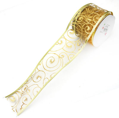 Christmas Ribbon Gold 280x6cm 1pc