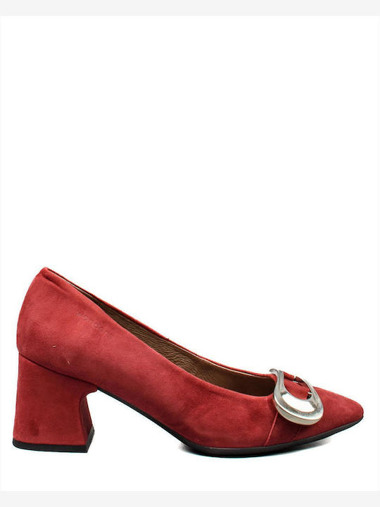 Wonders Leather Burgundy Heels Ante I