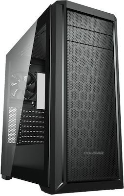 Cougar MX330-G Pro Gaming Midi Tower Computer Case with Window Panel Black