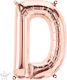 Balloon Foil Letter Rose Gold Μίνι D 41cm