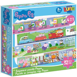 Παιδικό Puzzle Οι Ιστορίες Της Peppa 32pcs για 3+ Ετών Luna