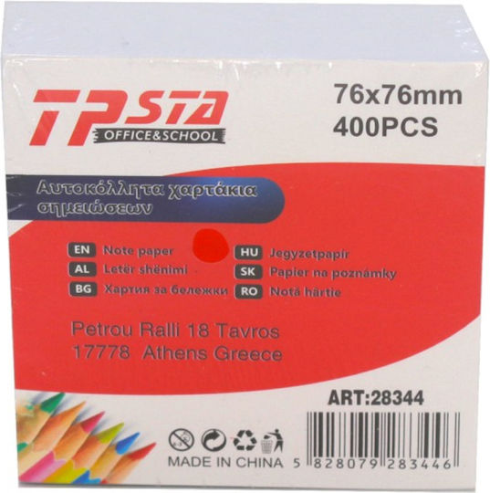Tpster Notizzettel im Würfel Weiß 7.6x7.6Stück