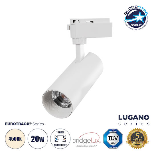 GloboStar Lugano LED Kommerzielle lineare Beleuchtung Leuchte Decke 20W Naturweiß IP20