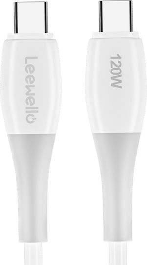Leewello USB 2.0 Cable USB-C Male - USB-C 120W PD White 1m