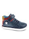 Kids Sneakers High with Scratch Navy Blue