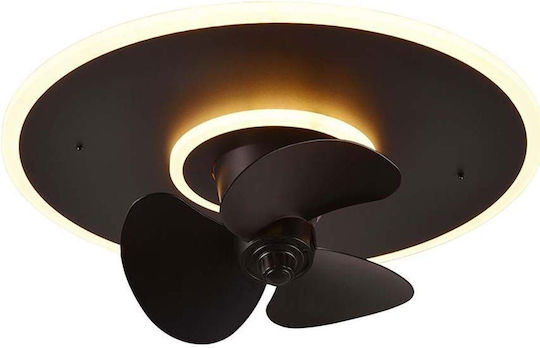 Trio Lighting Nybro Plafonieră 50cm cu Lentile De Mărire Neagră