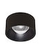 VK Lighting Σποτ Οροφής Εξωτερικού Χώρου με Ενσωματωμένο LED σε Μαύρο Χρώμα 75169-095721