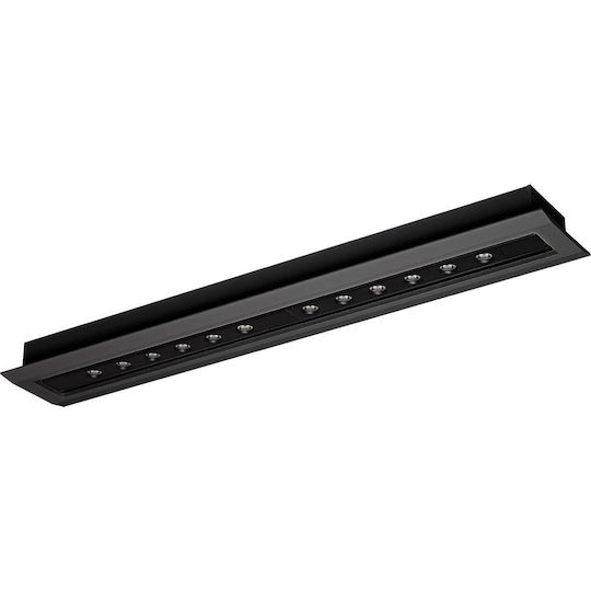 VK Lighting Commercial Linear Recessed LED Wall Light 12W Cold White IP20 L33xD5.5xH4.2cm