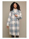 Rino&Pelle Women's Midi Coat with Buttons Blue