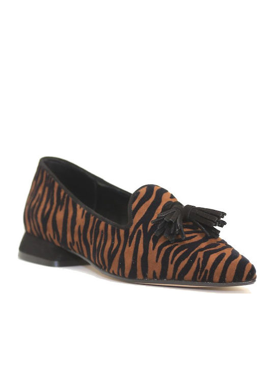 Δερμάτινα Γυναικεία Loafers σε Μαύρο Χρώμα