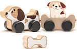 Cubika Pull-Along Toy Puppies made of Wood for 18++ Months