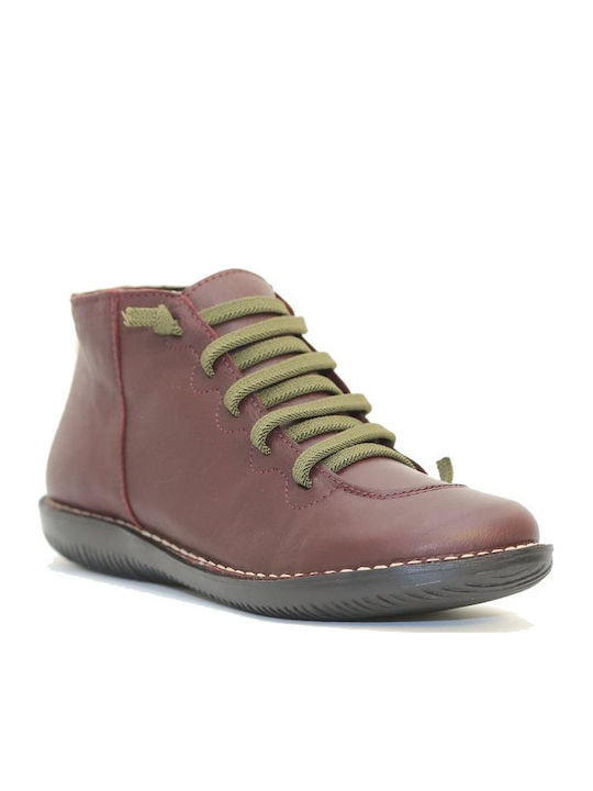 Chacal Leather Women's Ankle Boots Burgundy