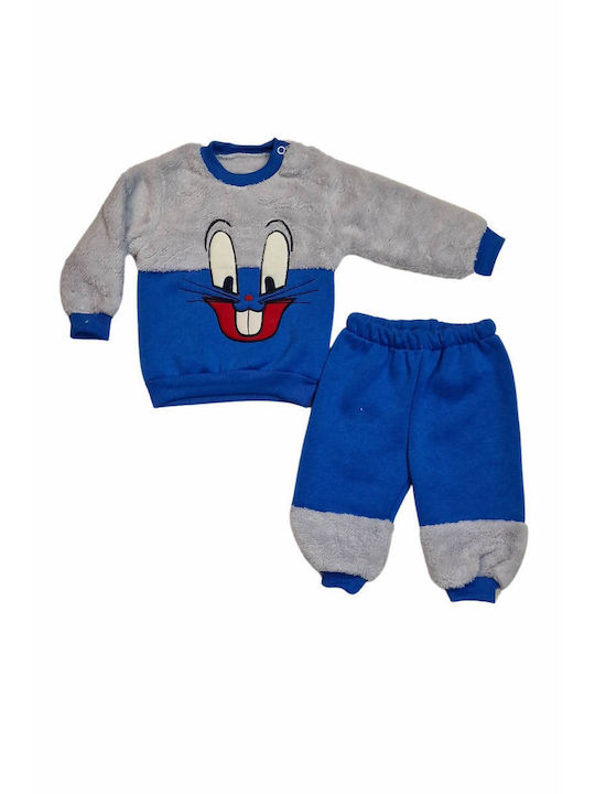 Gules Baby Kids Sweatpants Set Blue