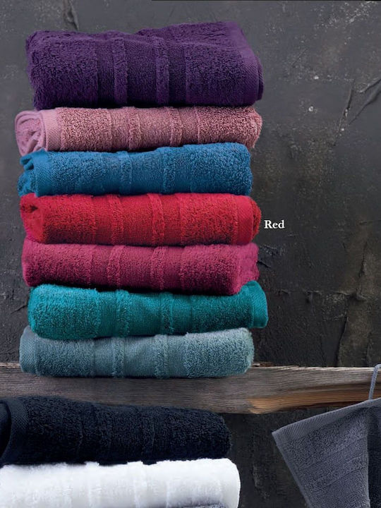 Rythmos Bath Towel Laura 100x150cm. Red Weight ...