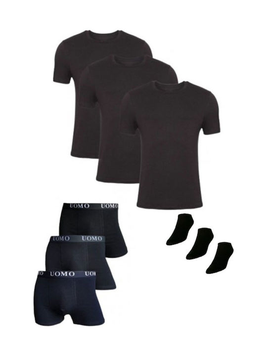 Join Paket Angebot 3 T-Shirts 3 Boxers 3 Paar Socken Schwarz 002-02 Join Paket Angebot 3 T-Shirts 3 Boxers 3 Paar Socken Schwarz 002-02