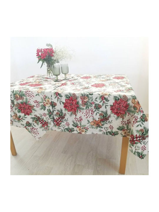 Dimeco Christmas Tablecloth Multicolour L135xW135cm 1pcs Π81001300008901