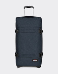 Eastpak Transit''r M Medium Travel Bag DenimBlue with 4 Wheels Height 67cm