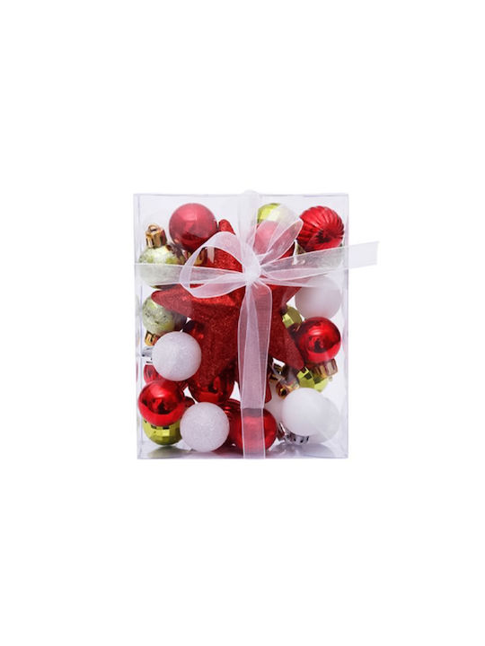 Christmas Ball Ornament Multicolour 30pcs