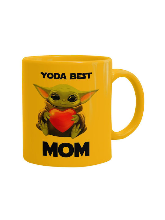 Koupakoupa Best Mom Becher Keramik Gelb 330ml