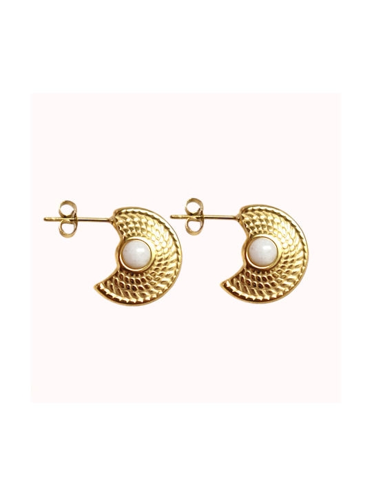 Naya Jewelry Ohrringe Creolen aus Stahl Vergoldet