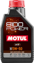 Motul 8100 Power Synthetic Car Lubricant 5W-50 1lt for Diesel Engine