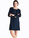 Rachel Nachthemd Schwangerschaft & Stillen Blau