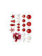 Christmas Ball Ornament Red 45pcs