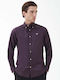 Barbour Long-sleeved Cotton Shirt Purple