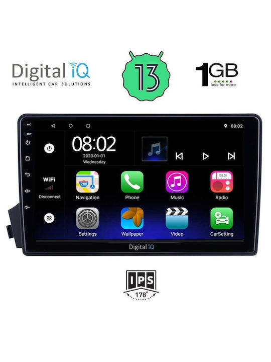 Digital IQ Auto-Audiosystem für Ssangyong Actyon 2006-2015 (Bluetooth/USB/WiFi/GPS/Apple-Carplay/Android-Auto) mit Touchscreen 9"