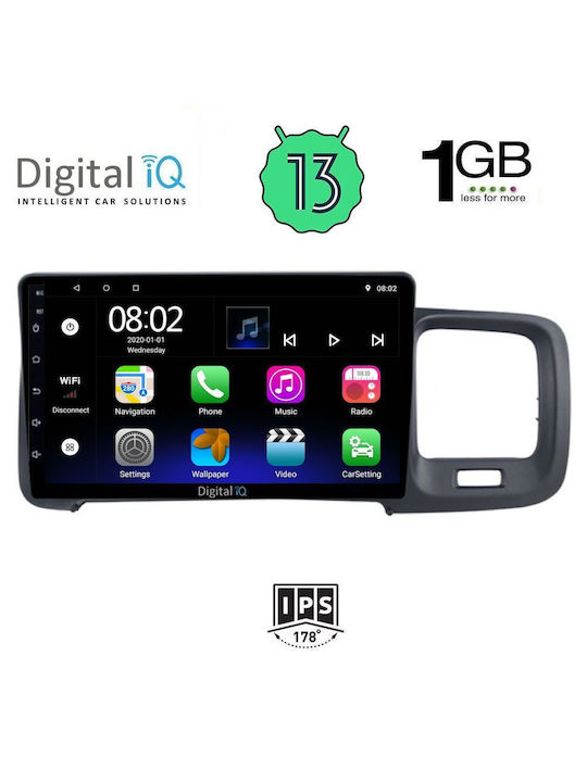 Digital IQ Auto-Audiosystem für Volvo S60 2010-2018 (Bluetooth/USB/WiFi/GPS/Apple-Carplay/Android-Auto) mit Touchscreen 9"