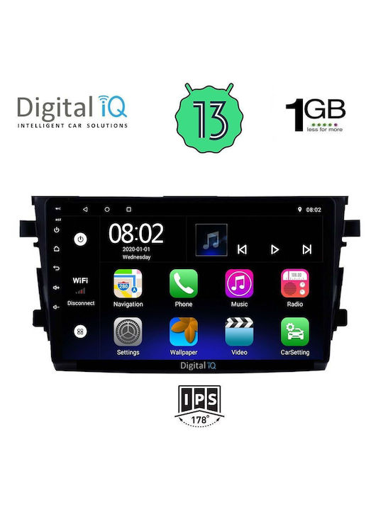 Digital IQ Sistem Audio Auto pentru Suzuki Celerio 2015> (Bluetooth/USB/WiFi/GPS/Apple-Carplay/Android-Auto) cu Ecran Tactil 9"