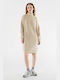 Compania Fantastica Midi Dress Knitted Turtleneck Beige