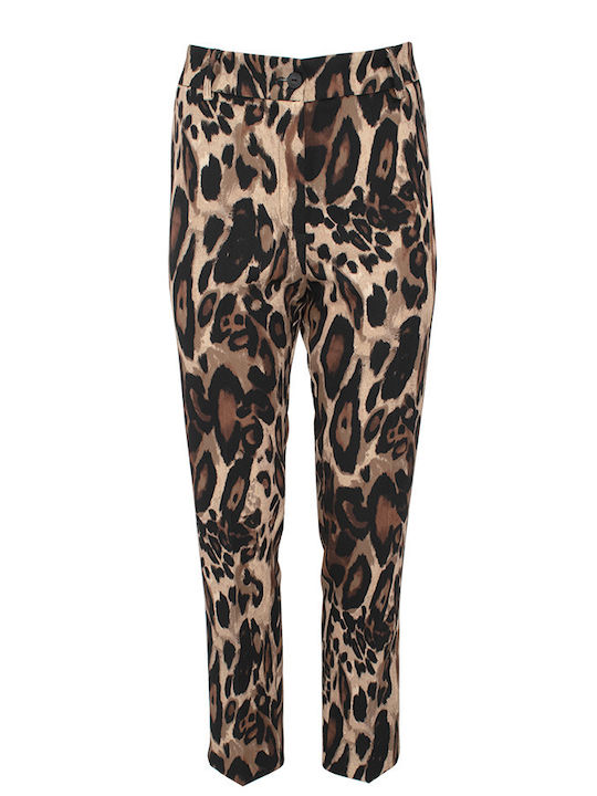 Forel Women's High-waisted Fabric Trousers Slim...