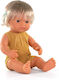 Miniland Caucasian Baby Doll with Hearing Aid 38 cm