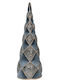 Christmas Decorative Fabric Tree Cone 36cm Adorned Blue Tree