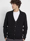 Men's Cardigan with Buttons Black