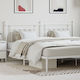 vidaXL Metal Bed Headboard White 193cm