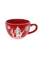 Iliadis Christmas Mug Ceramic Red 1pcs