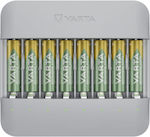 Varta Eco Charger Multi Recycled USB 8 Μπαταριών Ni-MH Μεγέθους AA/AAA Σετ με 8x AA 2100mAh σε Γκρι χρώμα